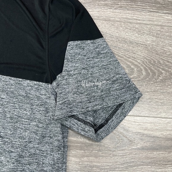 Walter Hagen Polo Shirt Mens Large Black Gray 11 Majors Performance Golf Stretch - Picture 6 of 15